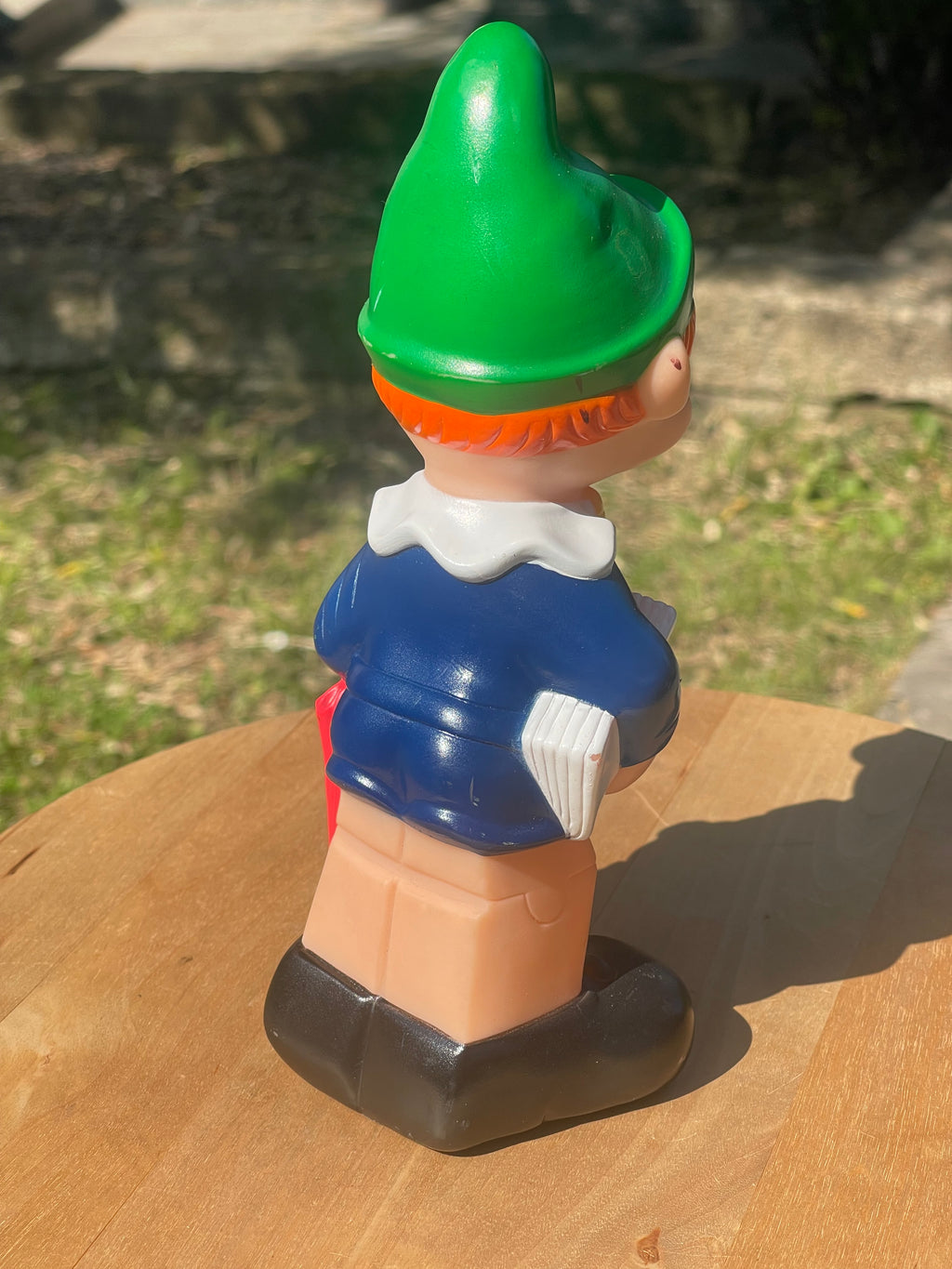 Pinocchio Vintage in Gomma 20 cm – Occhi a Cuore e Ombrello – pupazzo Anni 70/80