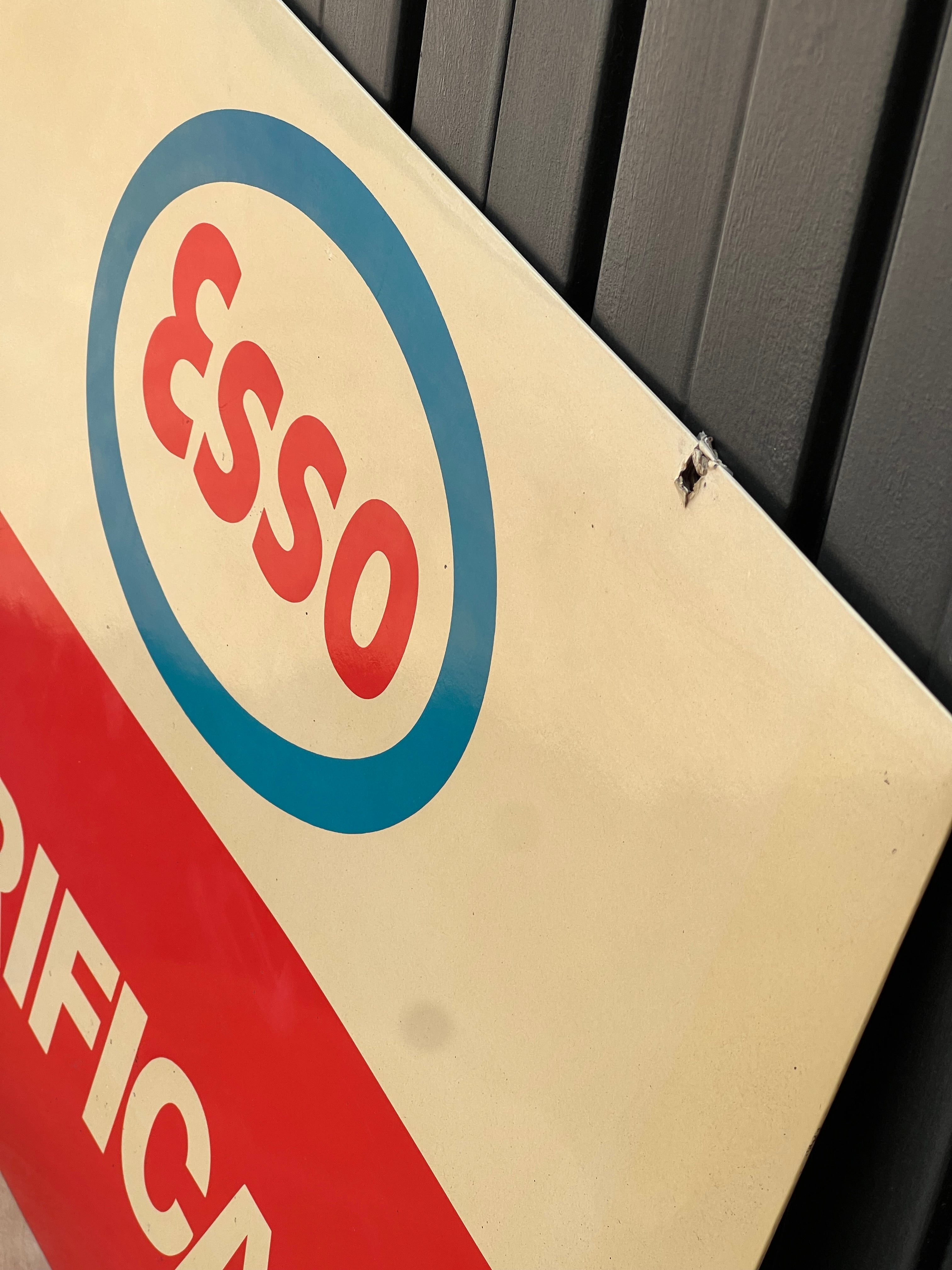 Cartonato Pubblicitario Cellografato Esso Lubrificanti Anni '60 – raro Cartello Vetrina Vintage Originale