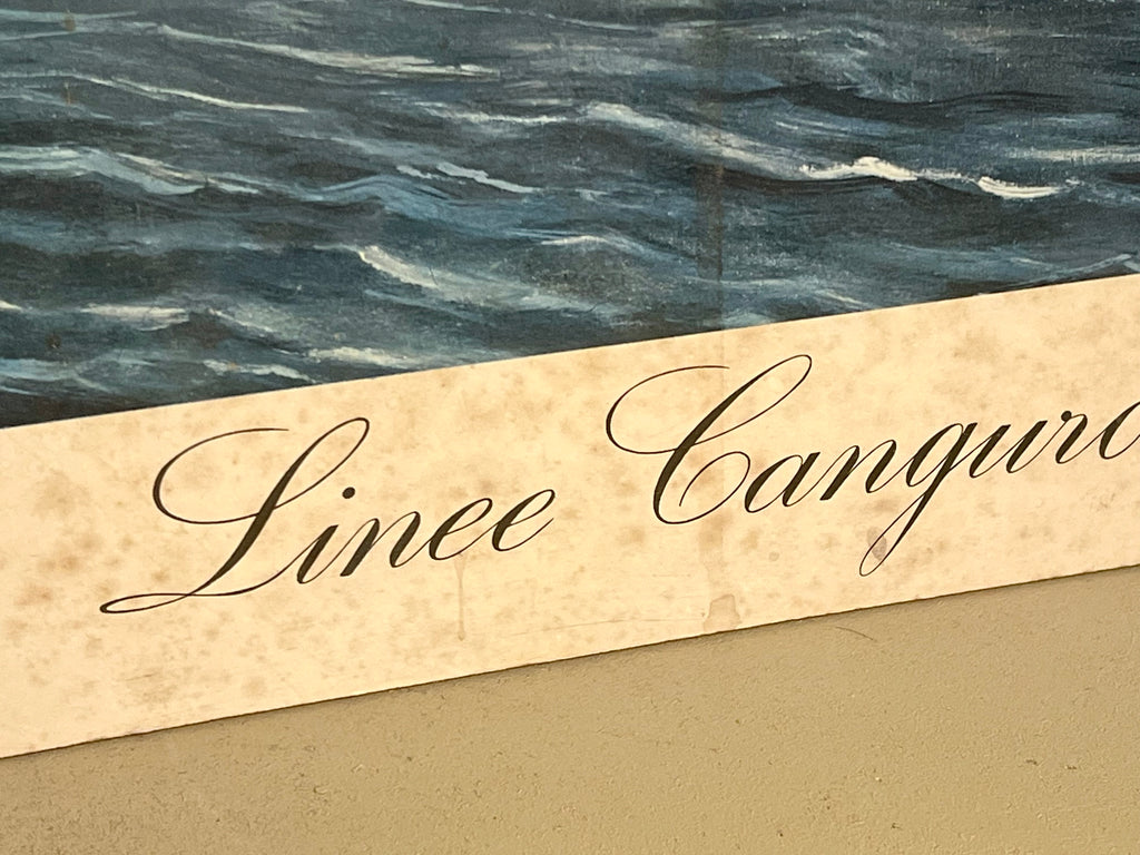 Cartonato Pubblicitario D'Epoca "Linee Canguro" 1967 targa