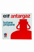 Insegna Smaltata Vintage Elf Antargaz Bifacciale Anni 70/80 - Rara Targa Gas