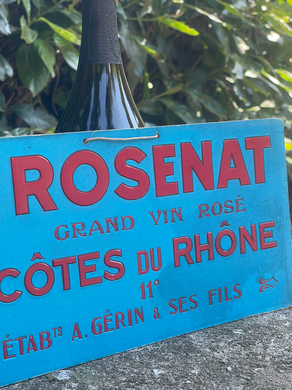 Cartello Pubblicitario Vintage "Rosenat" Côtes du Rhône – Insegna da Banco o Barra Anni '50/'60