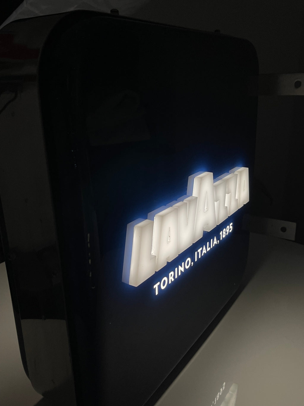 Insegna Luminosa Bifacciale Lavazza Originale – Vintage da Parete con Staffa