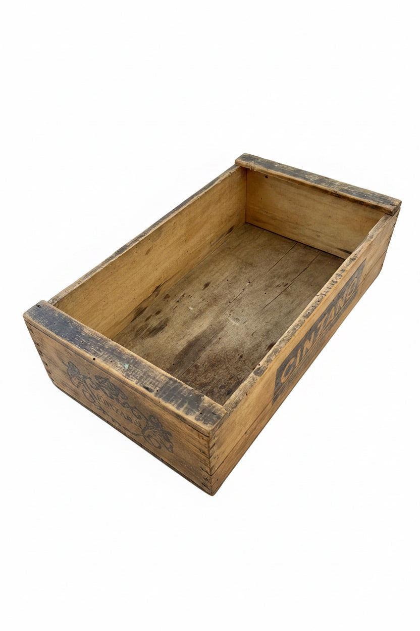 Cassetta in Legno Vintage Cinzano – Cassa Pubblicitaria da Collezione Anni '70/'80 pezzo unico