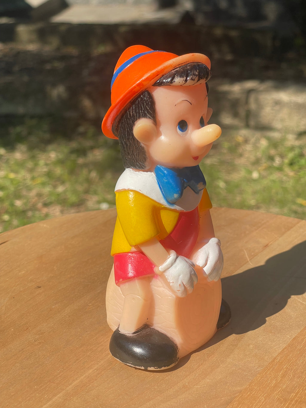Pupazzo Pinocchio in Gomma Morbida Vintage Anni '60/'70 - Stile Ledra 14 cm