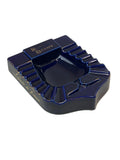 Posacenere Vintage Marie Brizard in Ceramica Blu Cobalto e Oro – Svuotatasche da Collezione