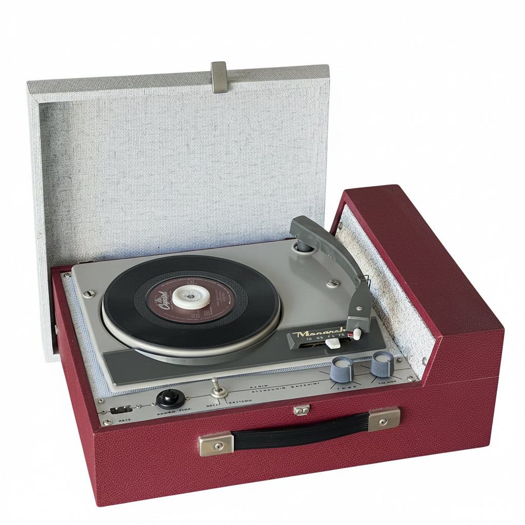 Fonovaligia Vintage Anni '60 Radio Allocchio Bacchini con Giradischi Monarch BSR pezzo unico