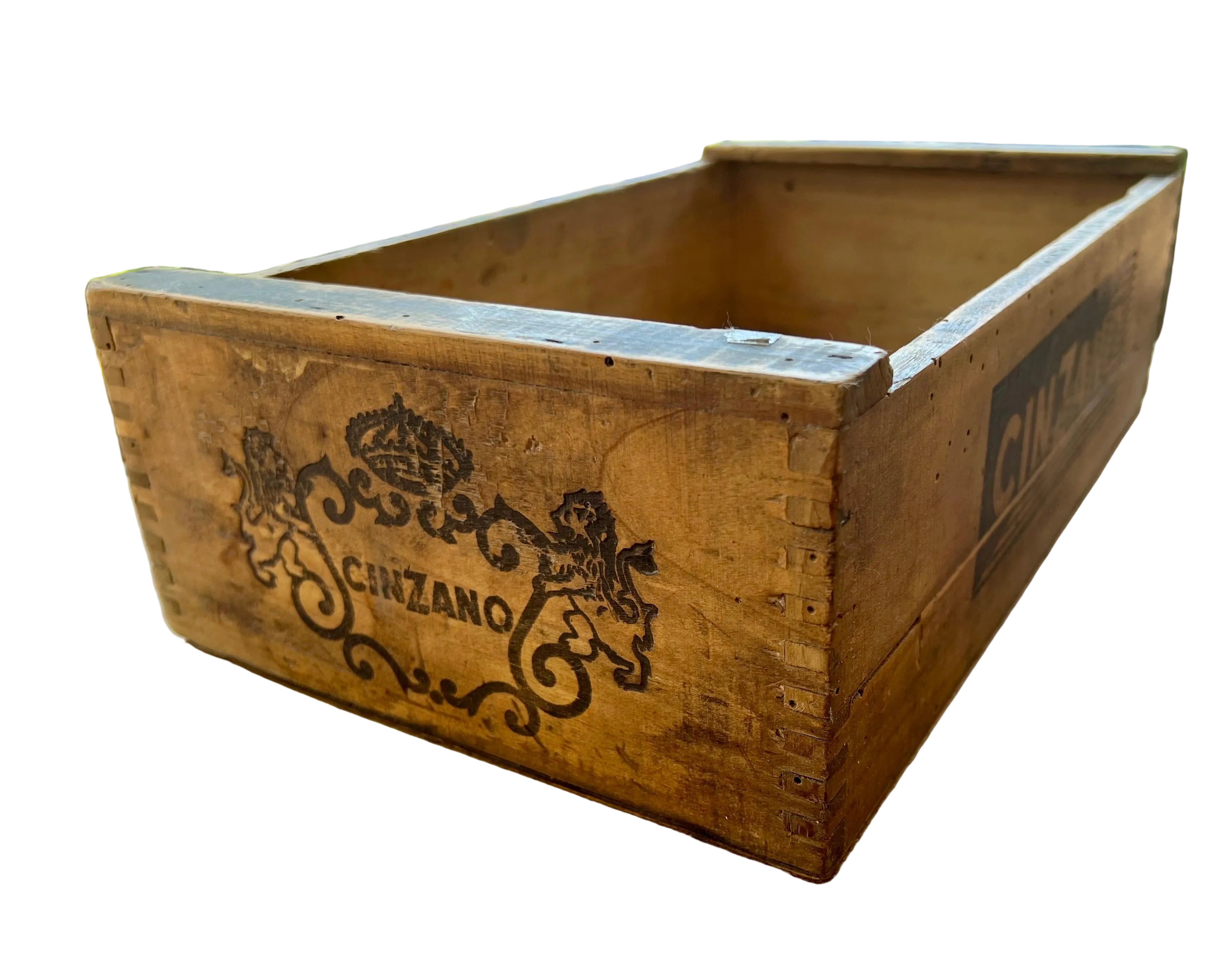 Cassetta in Legno Vintage Cinzano – Cassa Pubblicitaria da Collezione Anni '70/'80 pezzo unico