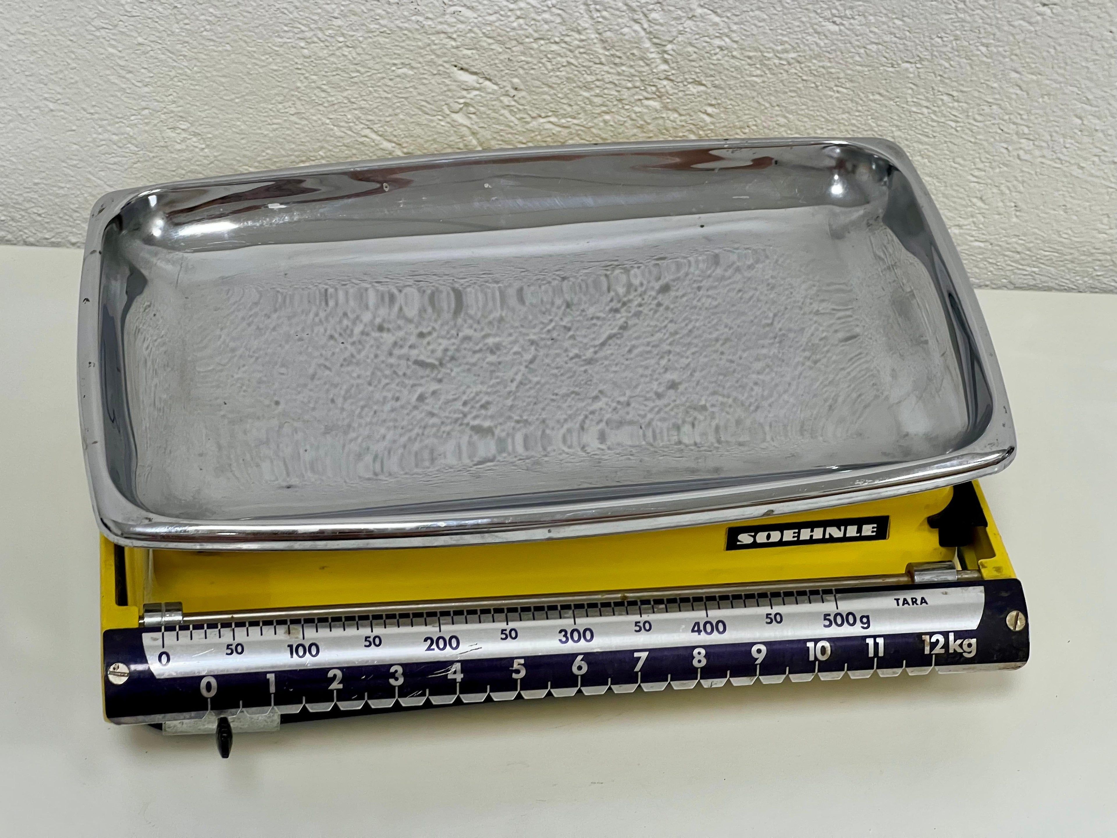 Bilancia da Cucina Vintage SOEHNLE Gialla Anni '60/'70 – Portata 12 kg – Modernariato e Collezionismo - pezzo unico