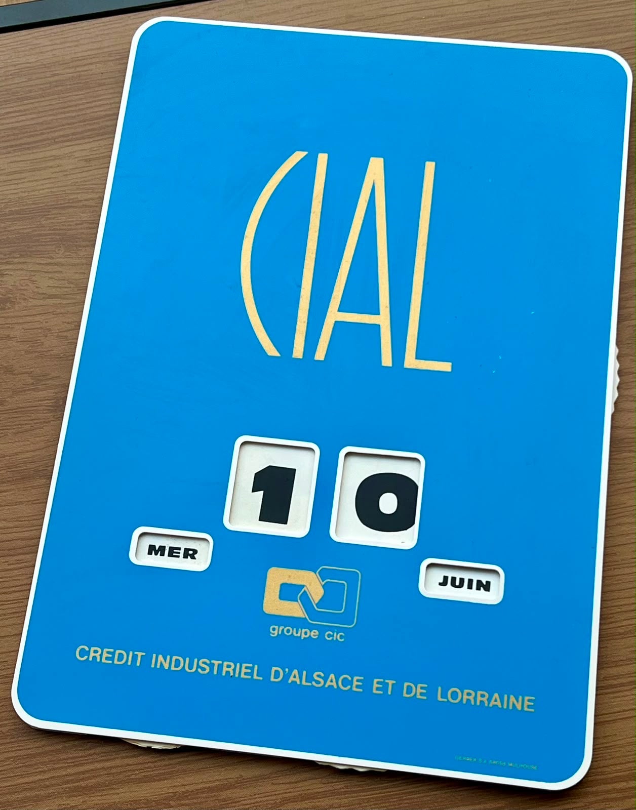 Calendario Perpetuo Vintage CIAL Banca Francese – Anni '70/'80 pezzo unico