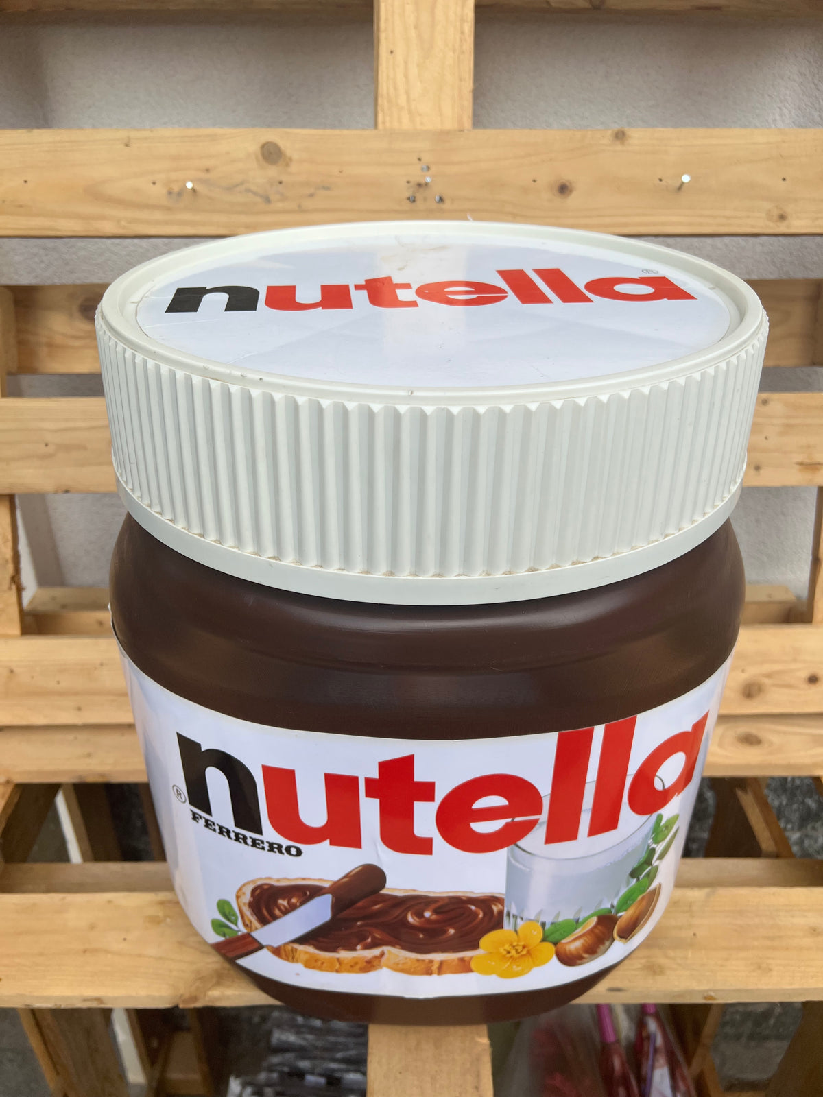 Pouf Contenitore Gigante Nutella Ferrero Originale - Barattolo Espositore 50 cm pezzo unico