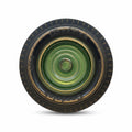 Posacenere Vintage BF Goodrich Anni 60 – Posacenere Pubblicitario da Collezione con Inserto in Vetro Verde