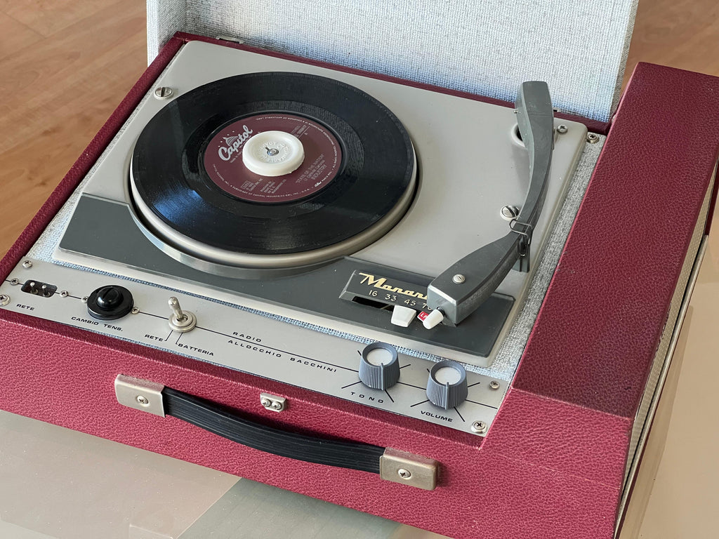 Fonovaligia Vintage Anni '60 Radio Allocchio Bacchini con Giradischi Monarch BSR pezzo unico