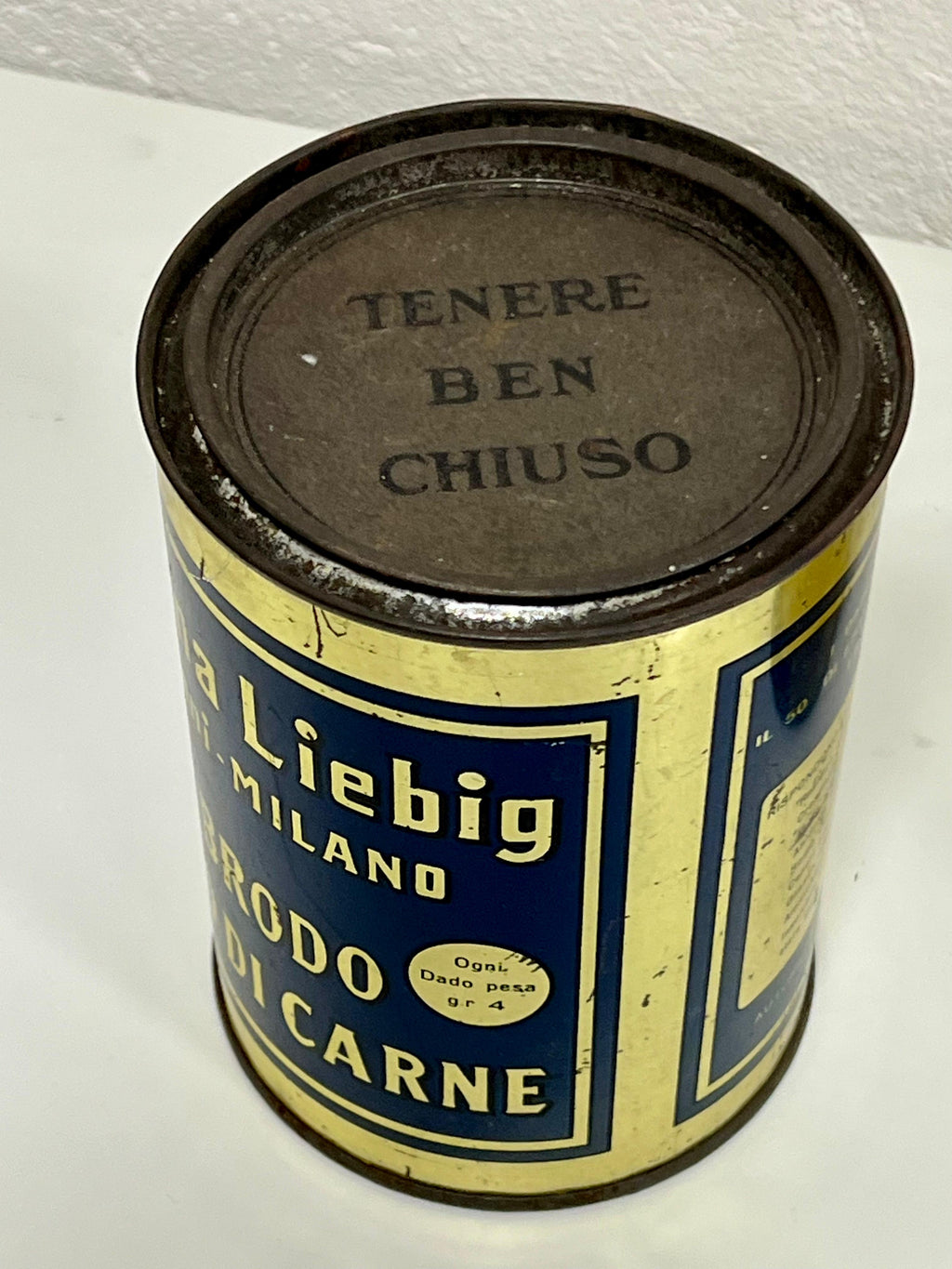 Scatola di Latta Vintage Dadi Liebig Milano Anni 40/50 – 250 Dadi Estratto di Carne - pezzo unico