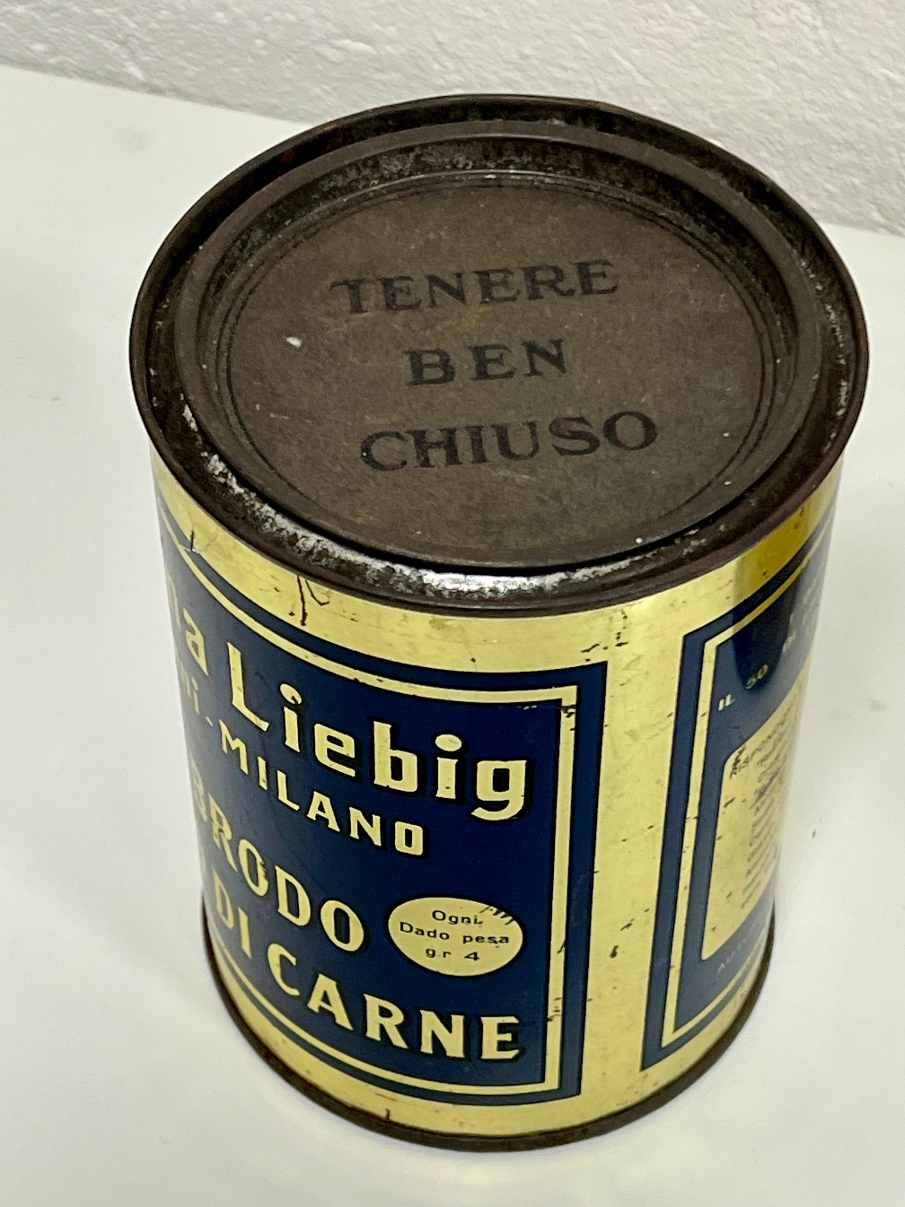 Scatola di Latta Vintage Dadi Liebig Milano Anni 40/50 – 250 Dadi Estratto di Carne - pezzo unico