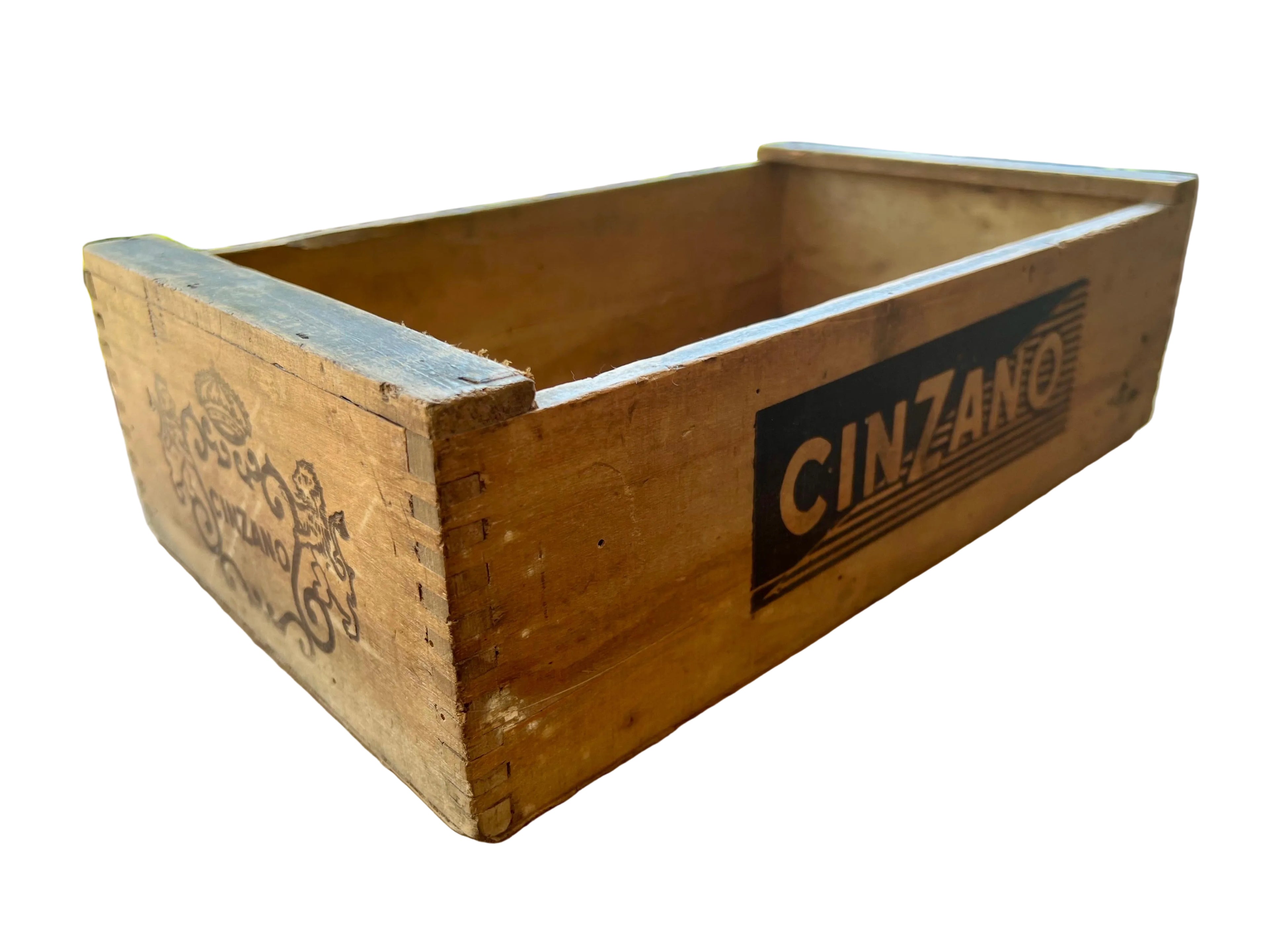 Cassetta in Legno Vintage Cinzano – Cassa Pubblicitaria da Collezione Anni '70/'80 pezzo unico
