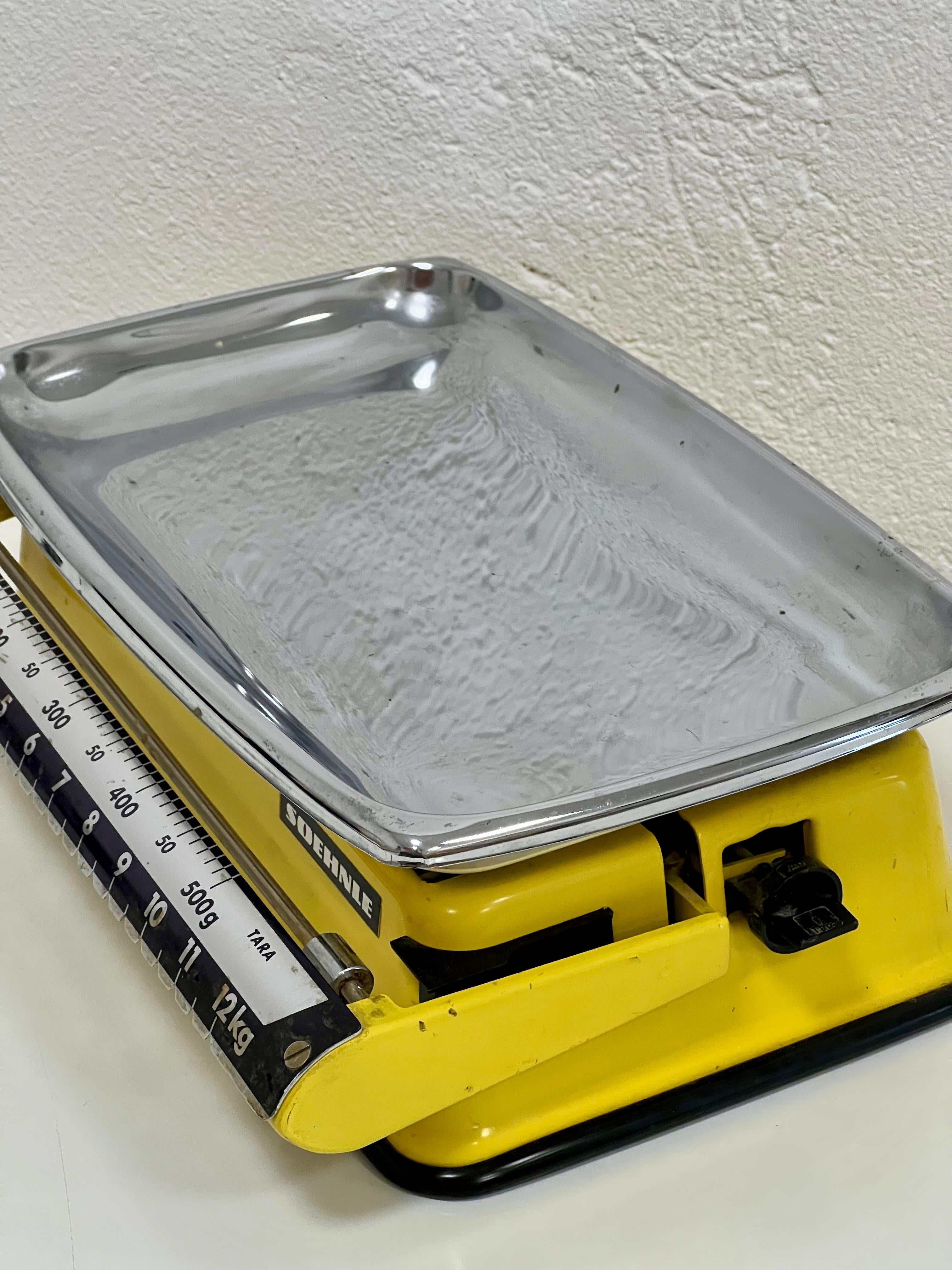 Bilancia da Cucina Vintage SOEHNLE Gialla Anni '60/'70 – Portata 12 kg – Modernariato e Collezionismo - pezzo unico