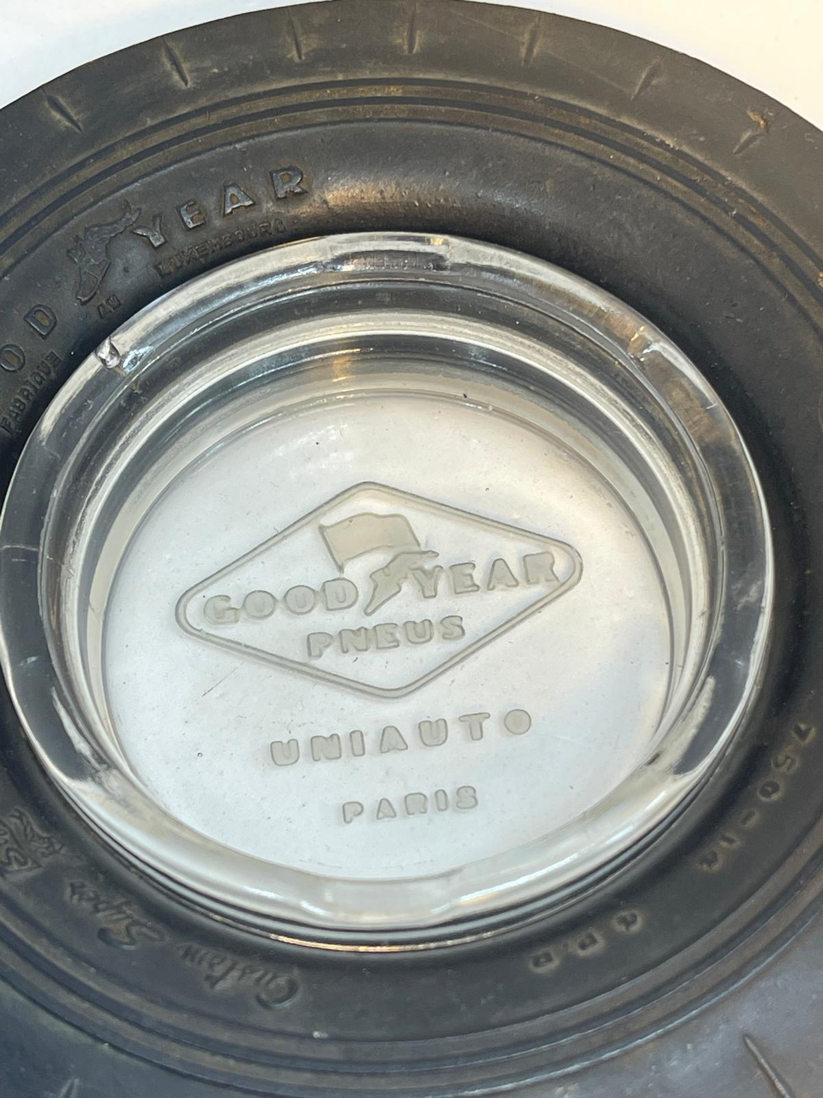 Posacenere Vintage Goodyear Pneus Uniauto Paris | Oggettistica Auto Anni '50