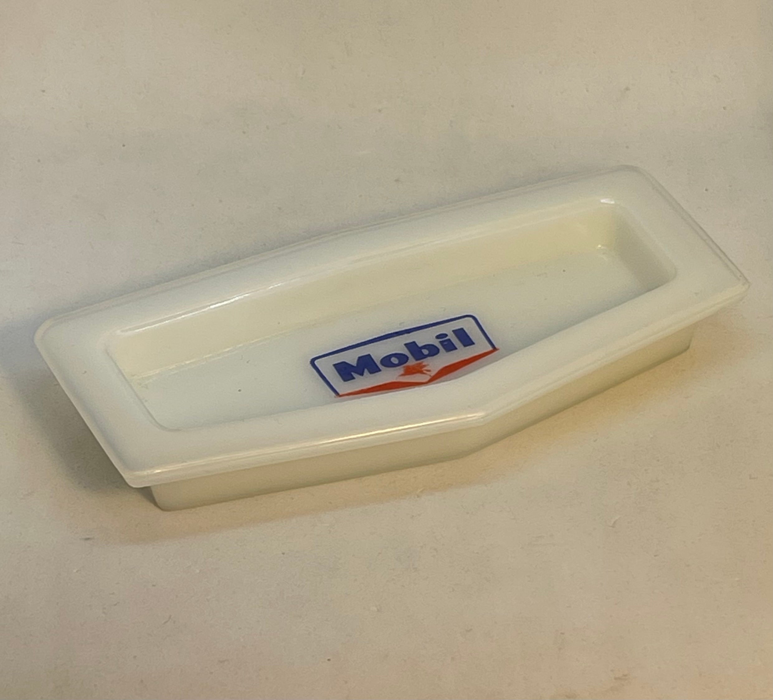 Posacenere Vintage Mobil Anni 60 Vetro Lattimo Design Automobilia
