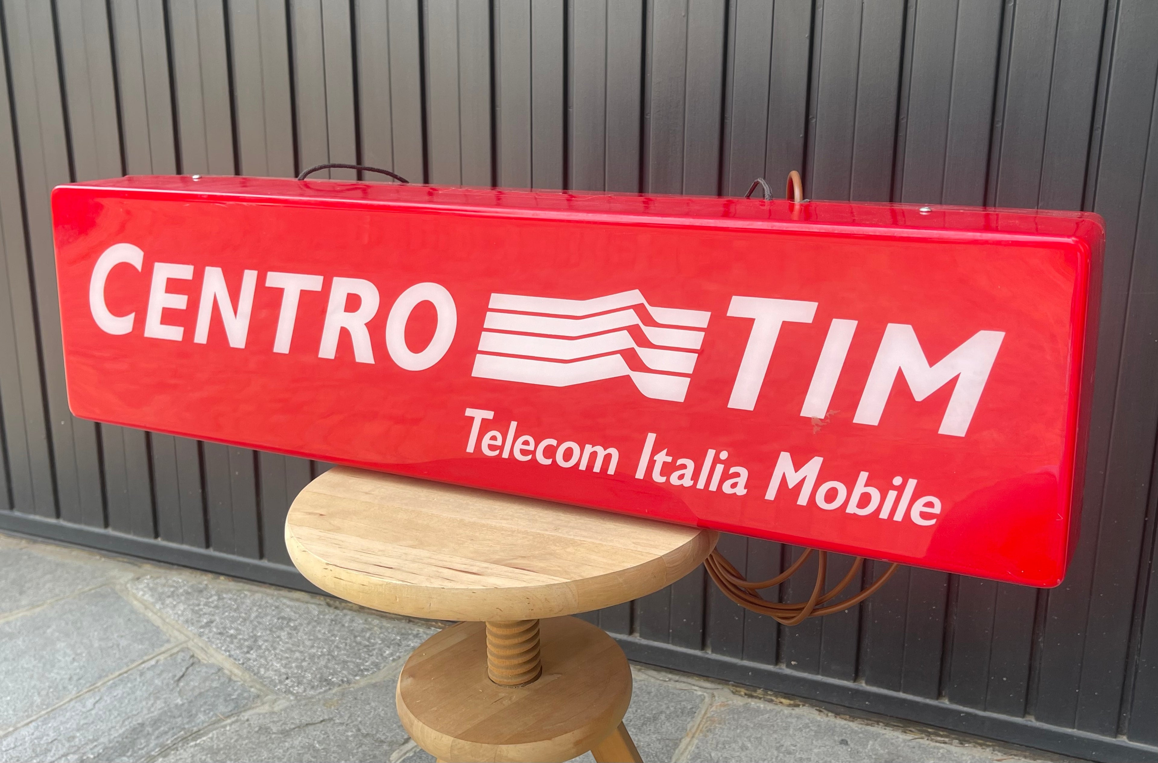 Insegna Luminosa Originale "Centro TIM" Anni '90 - Bifacciale Vintage da Collezione