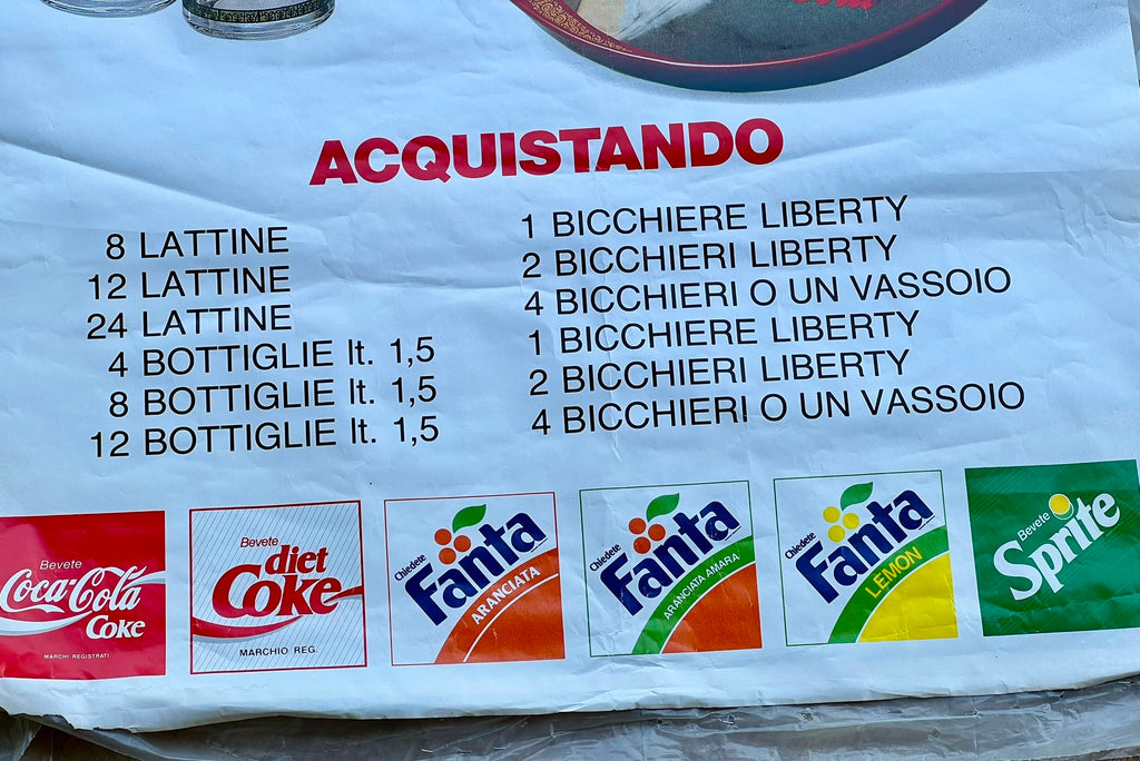 3 Manifesti Vintage Originali Anni '80 – Lotto Collezione Pubblicità e Sport (Coca-Cola, Centrale latte, Vela 1982) pezzo unico