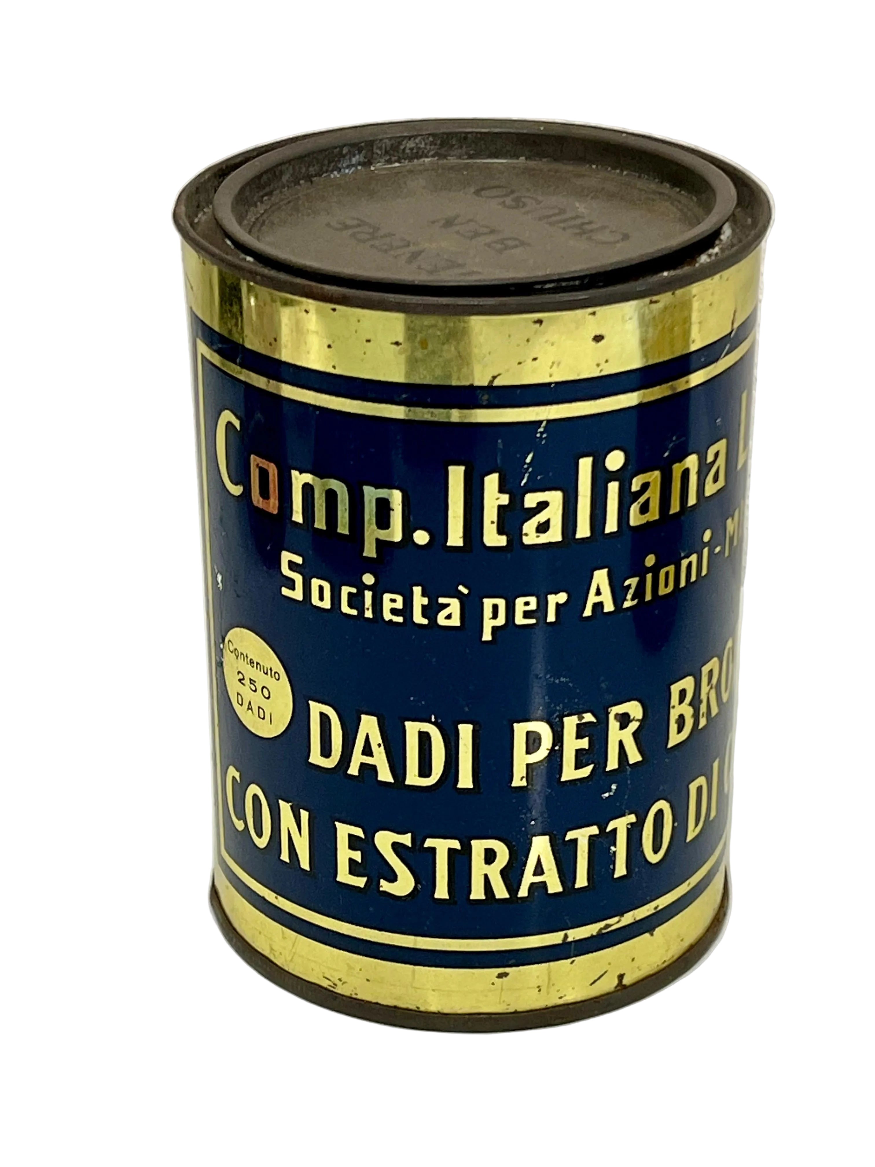 Scatola di Latta Vintage Dadi Liebig Milano Anni 40/50 – 250 Dadi Estratto di Carne - pezzo unico