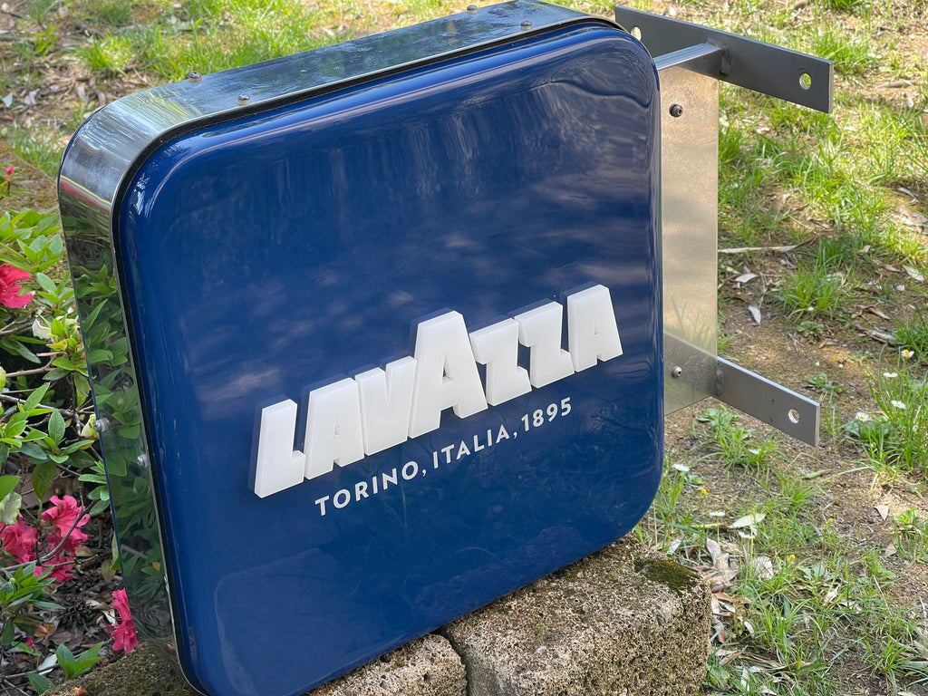 Insegna Luminosa Bifacciale Lavazza Originale – Vintage da Parete con Staffa