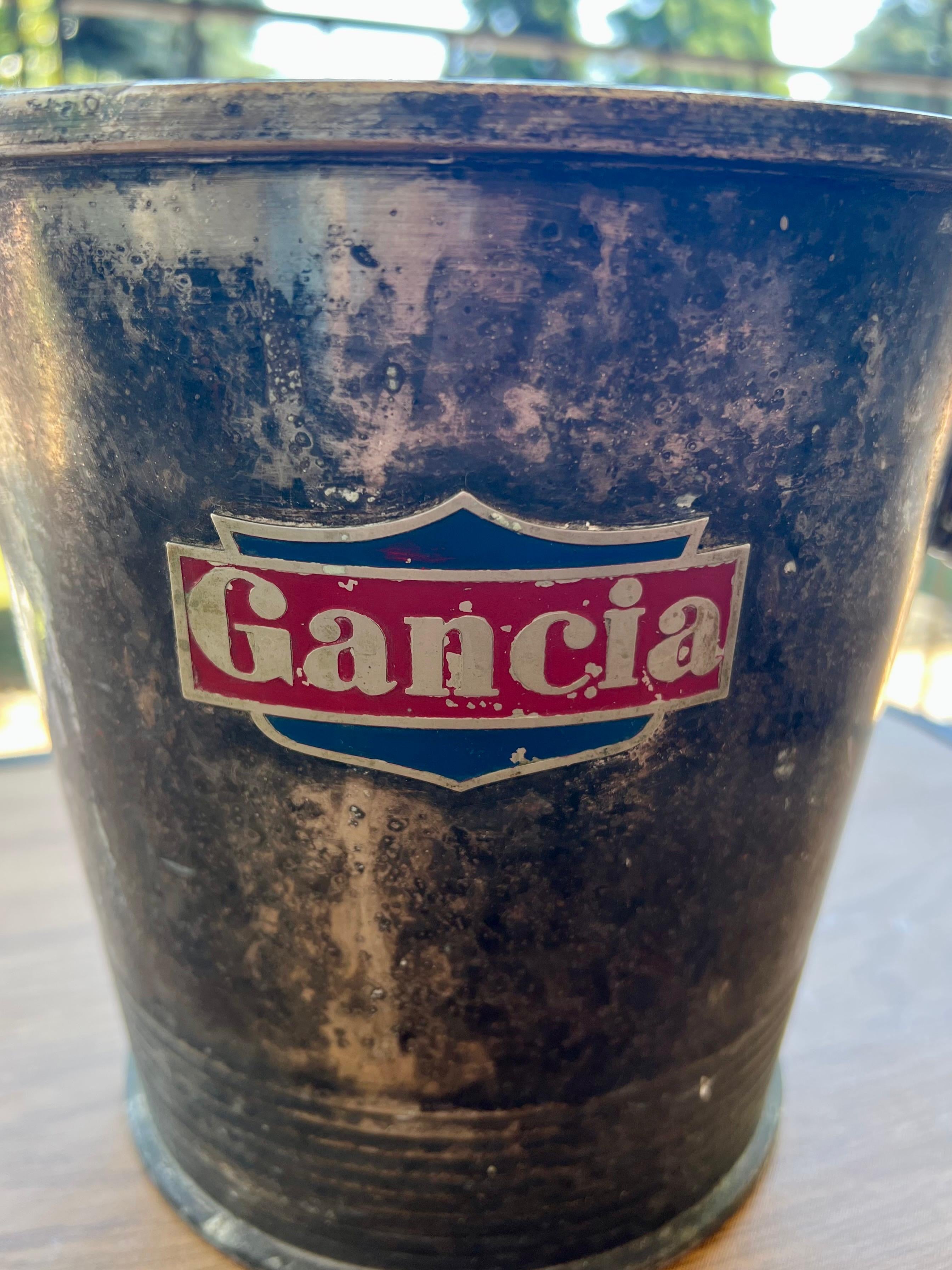 Secchiello Ghiaccio Vintage Gancia Anni 30/40 – Originale Art Déco in Ottone Nichelato pezzo unico
