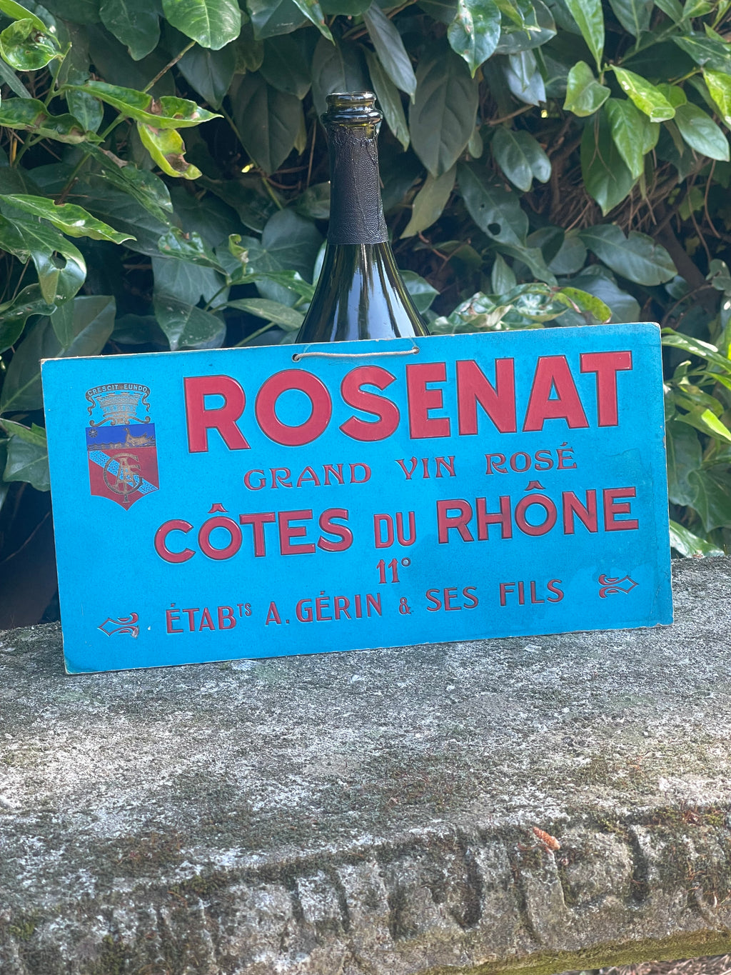 Cartello Pubblicitario Vintage "Rosenat" Côtes du Rhône – Insegna da Banco o Barra Anni '50/'60