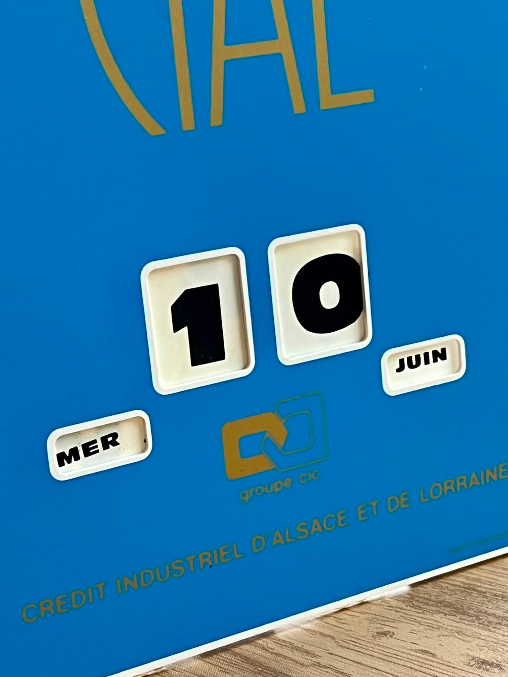 Calendario Perpetuo Vintage CIAL Banca Francese – Anni '70/'80 pezzo unico