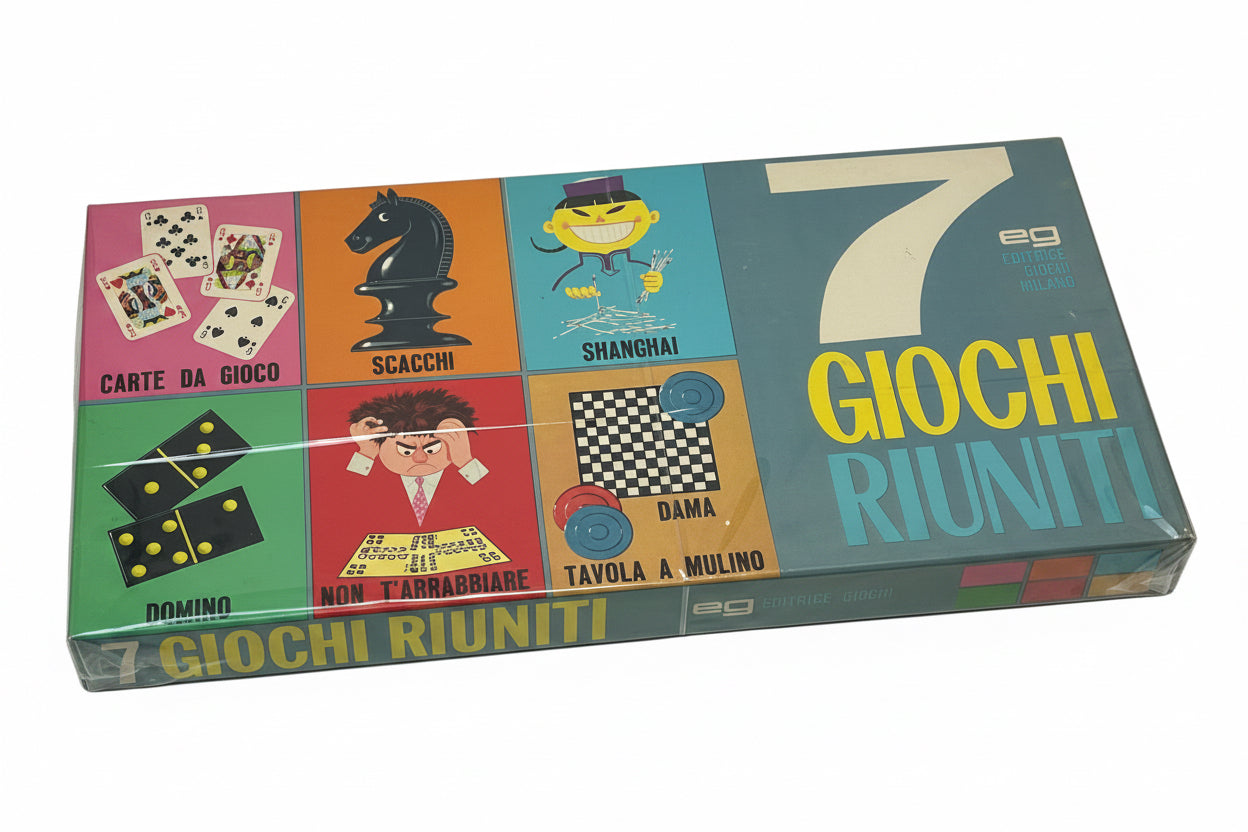 Gioco in Scatola Vintage "7 Giochi Riuniti" - EG Editrice Giochi Milano Anni 70/80 - Raro