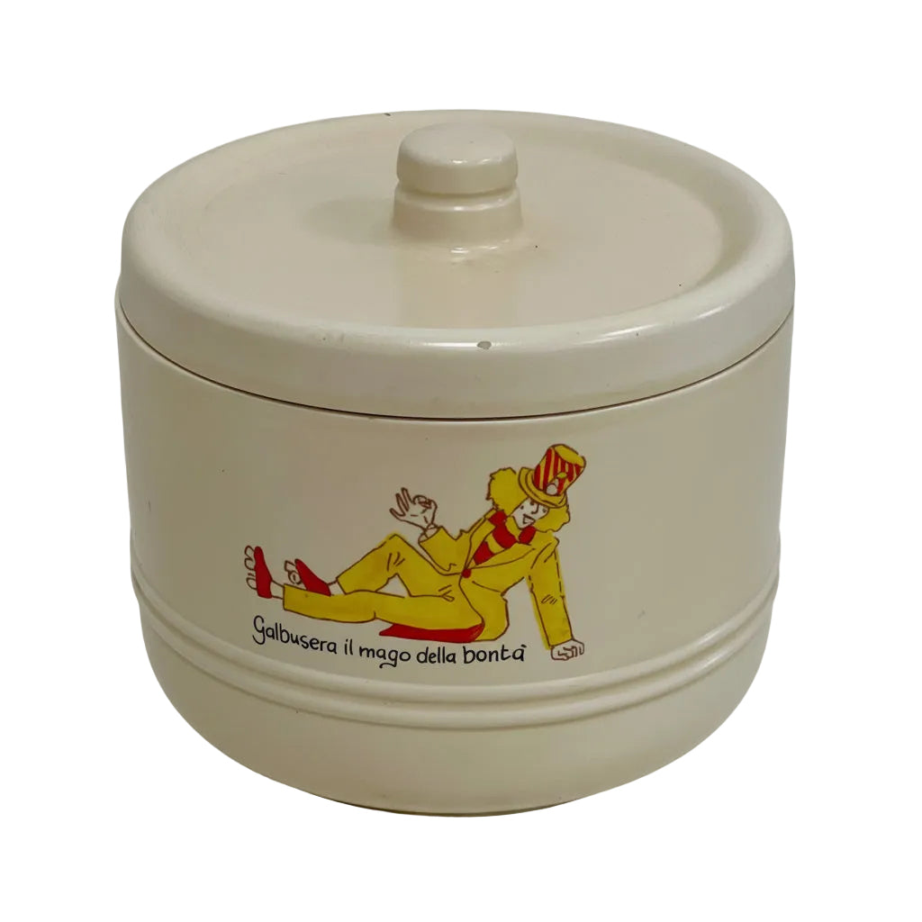 Biscottiera Vintage Galbusera "Mago G" – Originale Anni '80 in Ceramica - pezzo unico