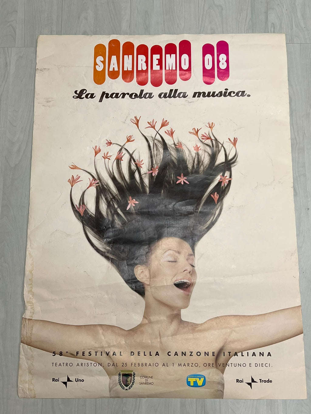 Lotto 5 Manifesti Originali Festival di Sanremo - Annate Varie - Rari da Collezione pezzo unico