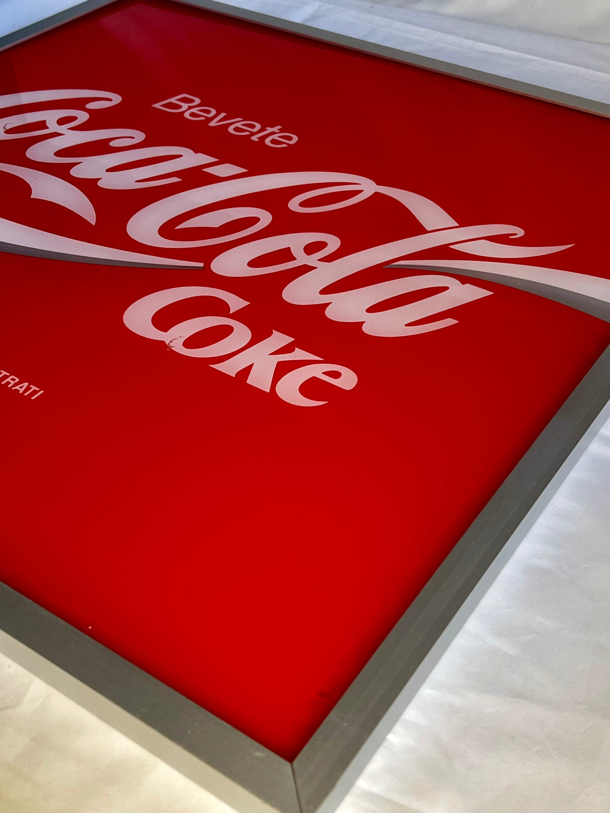 Tabella Pubblicitaria Coca Cola Vintage Anni 70 targa insegna