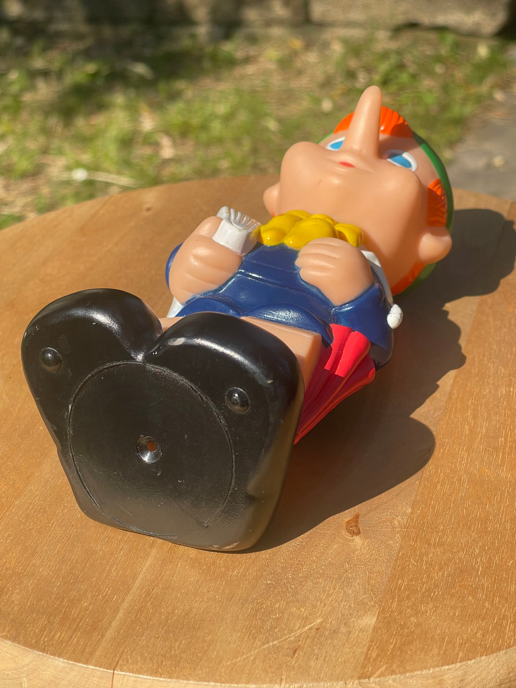 Pinocchio Vintage in Gomma 20 cm – Occhi a Cuore e Ombrello – pupazzo Anni 70/80