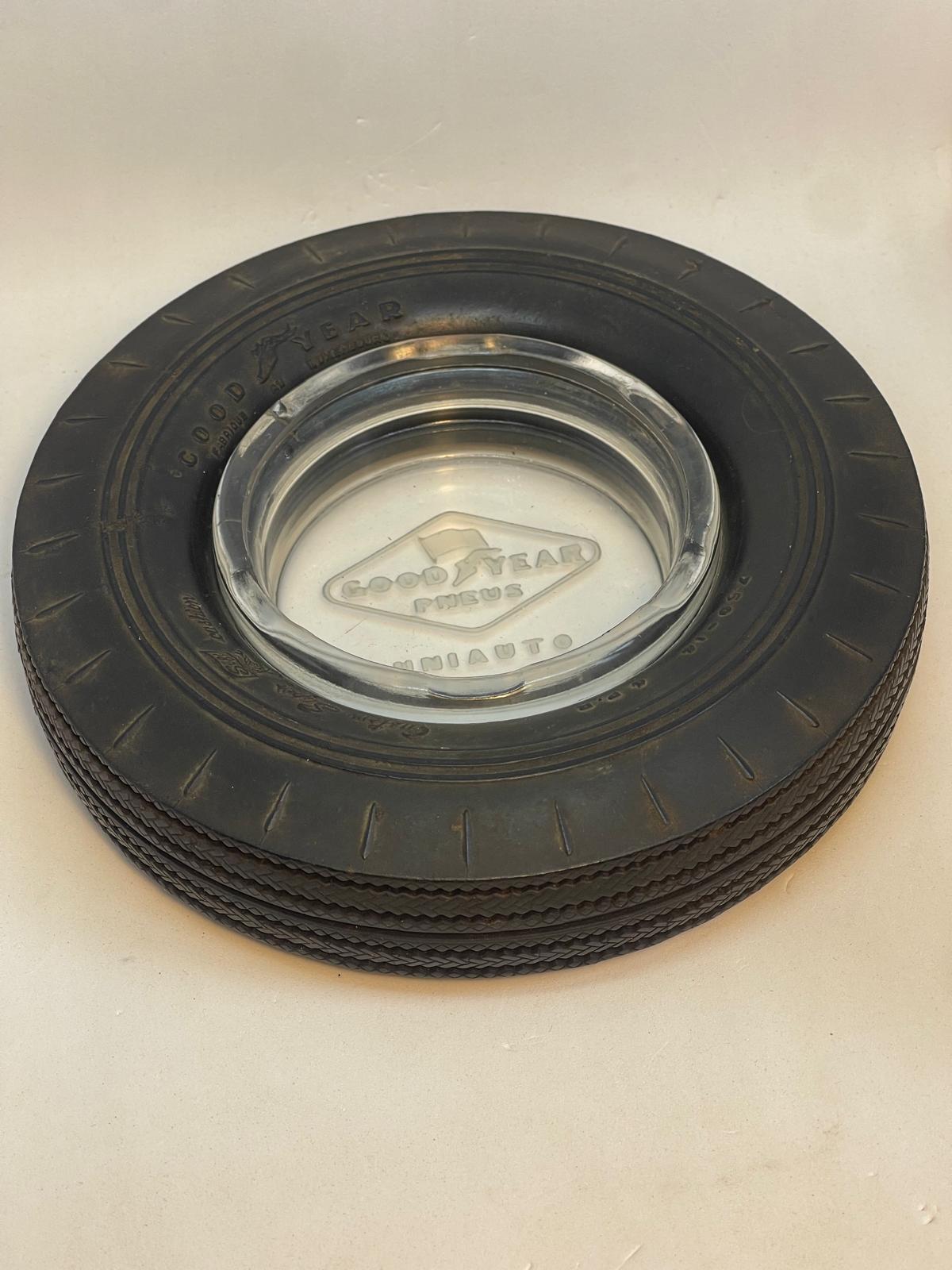 Posacenere Vintage Goodyear Pneus Uniauto Paris | Oggettistica Auto Anni '50