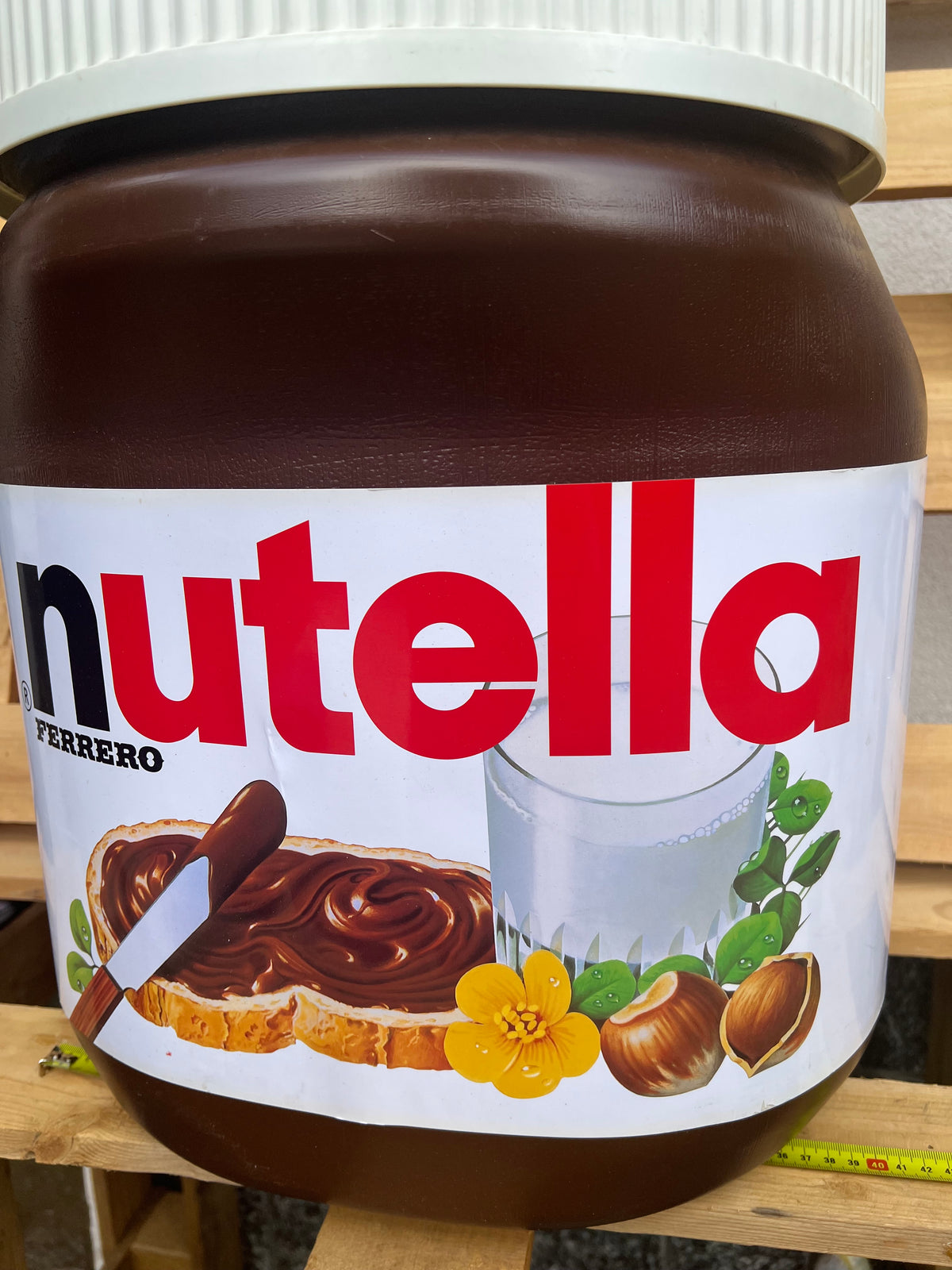 Pouf Contenitore Gigante Nutella Ferrero Originale - Barattolo Espositore 50 cm pezzo unico
