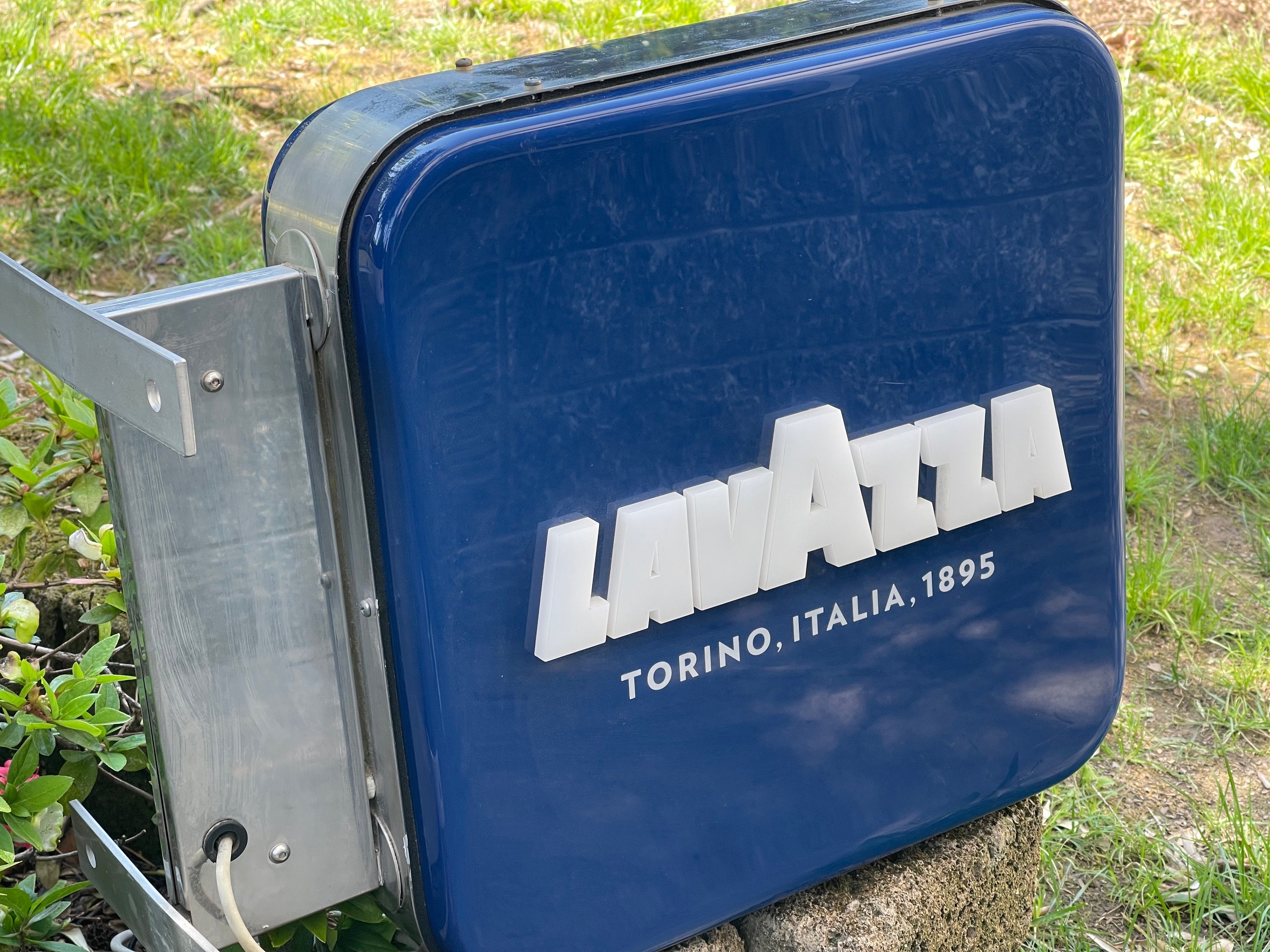 Insegna Luminosa Bifacciale Lavazza Originale – Vintage da Parete con Staffa
