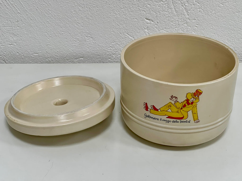 Biscottiera Vintage Galbusera "Mago G" – Originale Anni '80 in Ceramica - pezzo unico