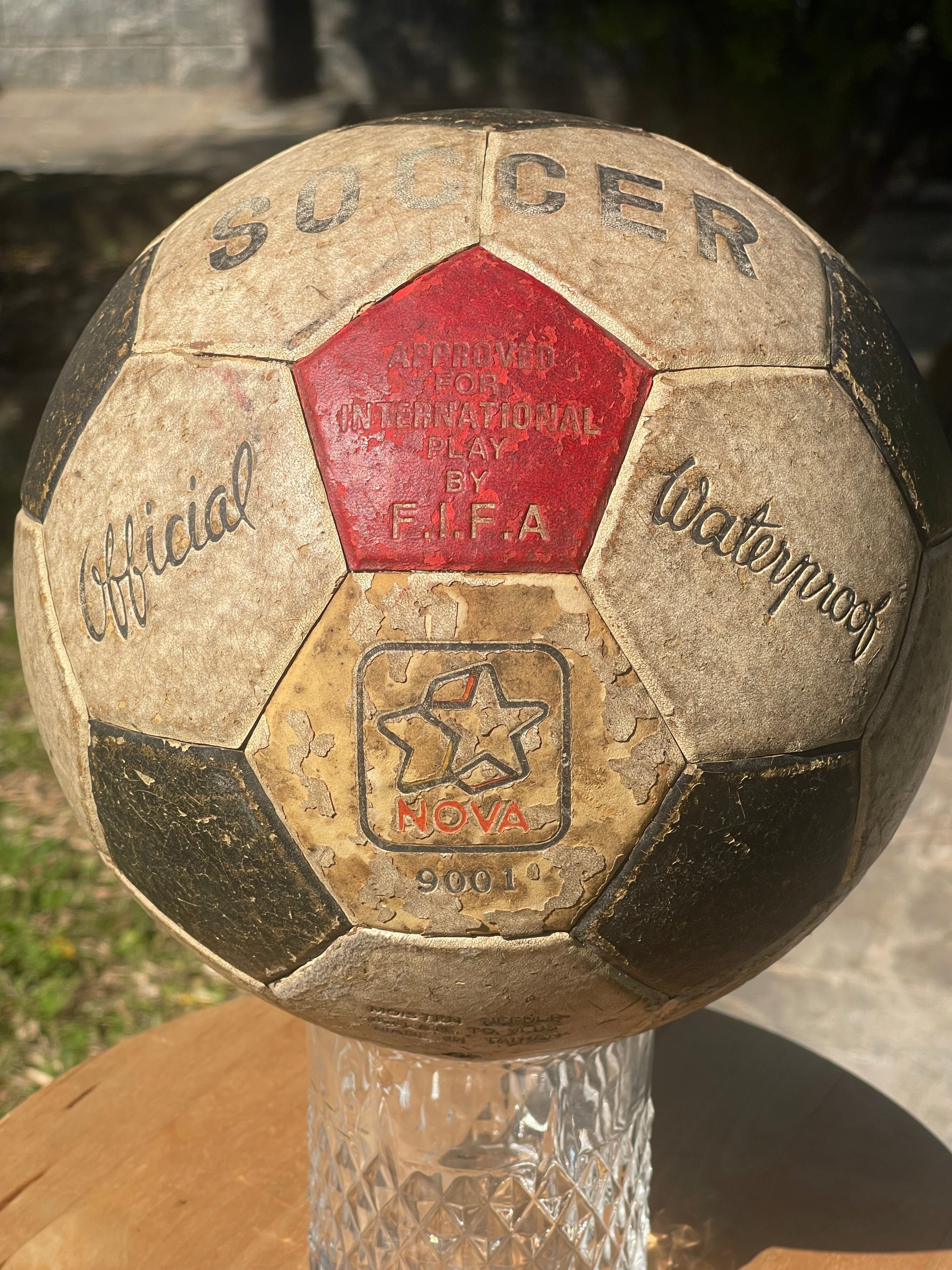 Pallone Calcio Vintage NOVA 9001 "Approved FIFA" Originale Anni '70/ '80 - Raro da Collezione pezzo unico