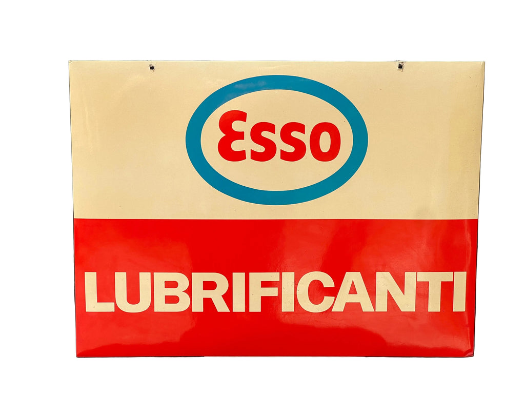 Cartonato Pubblicitario Cellografato Esso Lubrificanti Anni '60 – raro Cartello Vetrina Vintage Originale