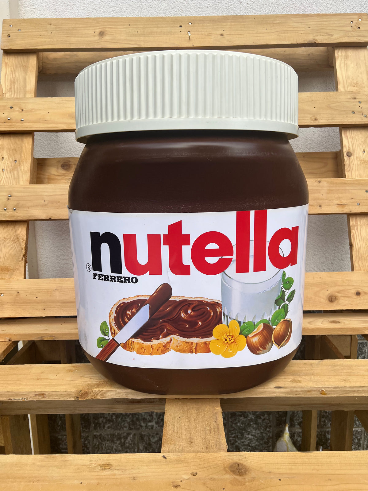 Pouf Contenitore Gigante Nutella Ferrero Originale - Barattolo Espositore 50 cm pezzo unico
